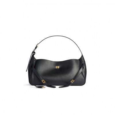 BALENCIAGA WOMEN'S BEL AIR SHOULDER BAG MEDIUM IN BLACK 8057603ABAW2000 (50*23.8*18cm) BALENCIAGA WOMEN'S BEL AIR SHOULDER BAG MEDIUM IN BLACK 8057603ABAW2000 (50*23.8*18cm)